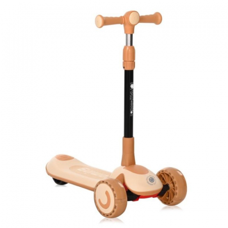 Trotineta pentru copii, Trio, 3 Ani+, roti cu leduri, Crem [3]