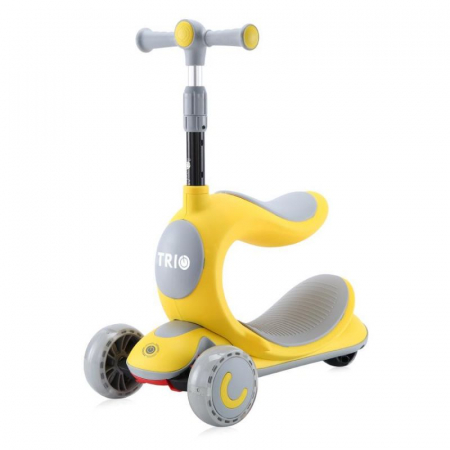 Trotinete - Trotineta pentru copii, Trio, 3 Ani+, roti cu leduri, Galben