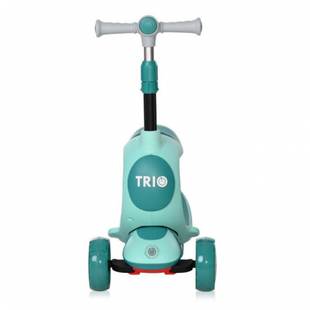 Trotineta pentru copii, Trio, 3 Ani+, roti cu leduri, Verde [2]