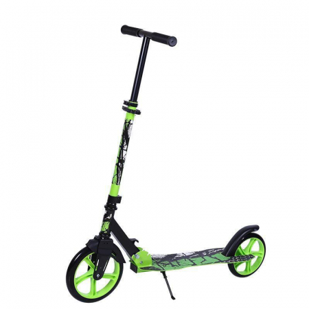 Articole si jucarii exterior - Trotineta Verde cu 2 Roti Mari Cadrul din Otel  Roti 20 cm PU Cric