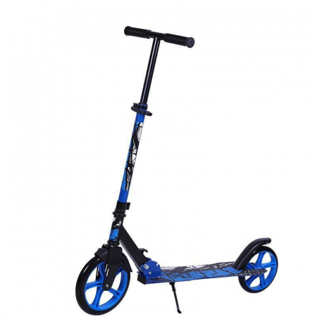 Articole si jucarii exterior - Trotineta Albastra cu 2 Roti Mari Cadrul din Otel  Roti 20 cm PU Cric