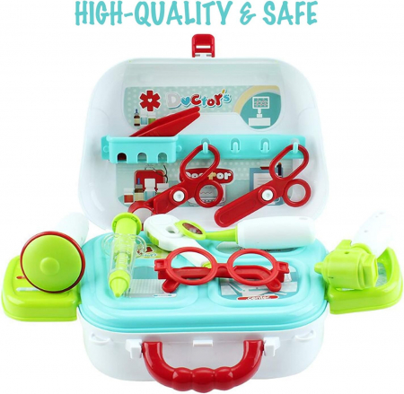 Jucarie Trusa Doctor cu Accesorii - Portabila, cu Gentuta si Design Modern [1]