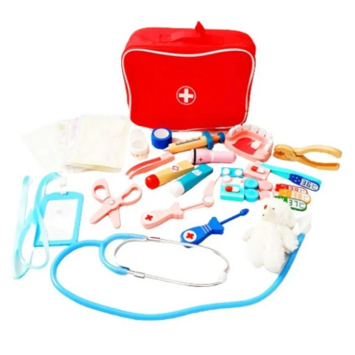 Set scule - Truse doctor copii ( 3 ani +) - Trusa medicala de doctor cu ursulet