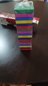 Turn instabil Jenga din lemn colorat [2]