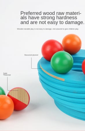 Joc de Stivuire Turnul cu Bile Curcubeu Jenga [12]