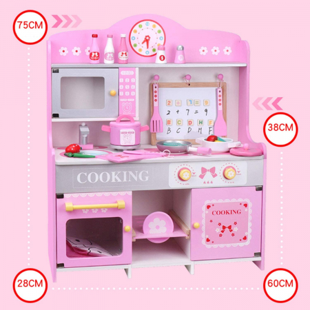 Bucatarie copii din lemn Pink cu accesorii [6]