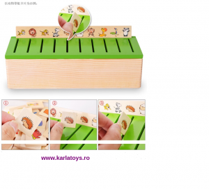 Jucarii - Joc educational Montessori Sortator de cartonase Card Box