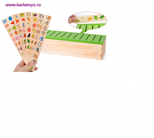Joc educational Montessori Sortator de cartonase Card Box [2]