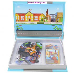 Carte Magnetica Puzzle Vehicule 3D pentru copii [2]