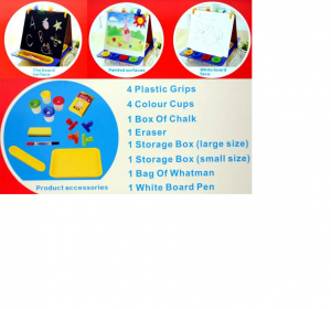 Tabla educativa  de birou din lemn  2 in 1 Easel cu accesorii [2]