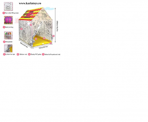Cort de joaca de colorat Coloring Tent House [4]