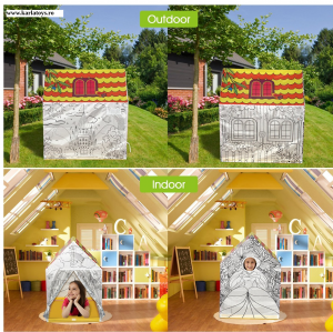 Cort de joaca de colorat Coloring Tent House [2]