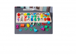 Joc din Lemn 3 in 1 Rainbow Digital Board - Joc Lemn 3 in 1 Numere [6]