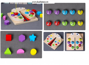 Joc Lemn Pescuit Buburuza si Sortator Forme Geometrice  [2]