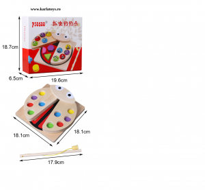 Joc Lemn Pescuit Buburuza si Sortator Forme Geometrice  [4]