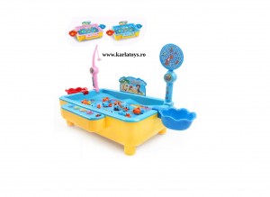 Set scule - Truse doctor copii ( 3 ani +) - Joc de pescuit magnetic cu muzica si port USB