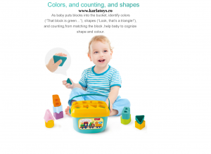 Set Galetusa Sortator Forme gometrice Litere - Baby's first block Huanger [3]