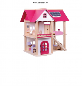 Casuta din Lemn Papusi cu Accesorii Pink House [3]