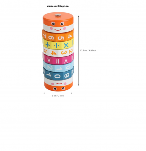 Joc Cilindru  din lemn Puzzle Aritmetic  Onshine [2]