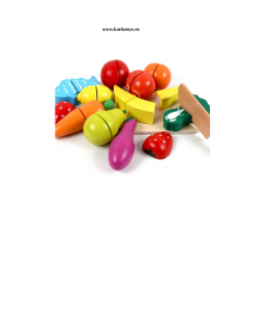 Galetusa cu fructe si legume din lemn de feliat 12 piese [3]