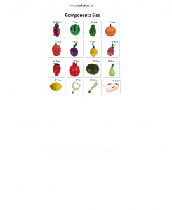 Cosulet din lemn  cu fructe de feliat 16 piese [2]