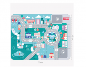 Cuburi din Lemn Orasul cu Covor Puzzle [24]