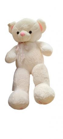 Jucarii din Plus - Mascote din Plus(3 ani +) - Ursulet din PLus ALB  100 cm