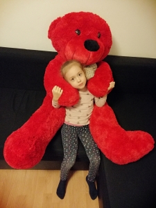 Jucarii din Plus - Mascote din Plus(3 ani +) - Ursulet din plus cu funda 150 cm