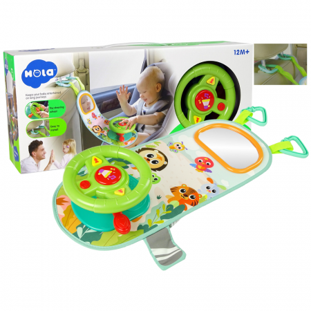 Jucarii bebe (Varsta 0 Luni - 2 ani) - Volan Interactiv Bebe cu Lumini si Activitatii Hola Toys