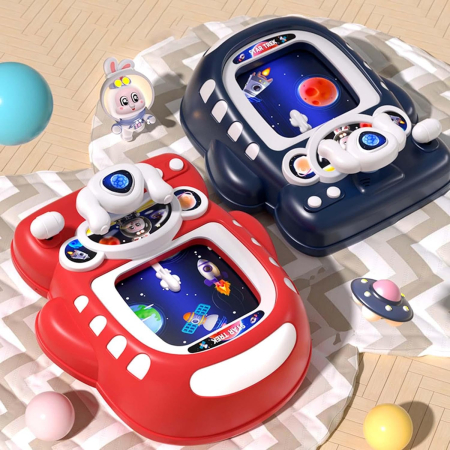 Volan Muzical Interactiv pentru Copii – Jucarie de Simulare Condus cu Sunete Albastru [2]