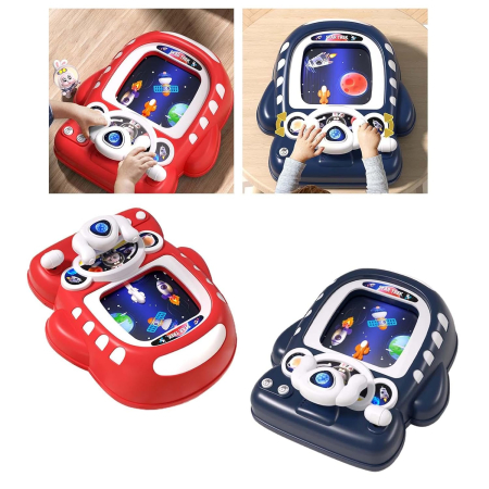 Volan Muzical Interactiv pentru Copii – Jucarie de Simulare Condus cu Sunete Albastru [4]