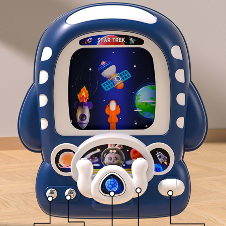 Volan Muzical Interactiv pentru Copii – Jucarie de Simulare Condus cu Sunete Albastru [3]