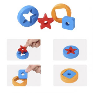 Joc lemn turn montessori stivuire forme curcubeu [2]