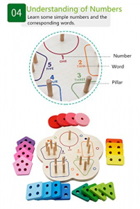 Joc lemn stivuire forme geometirce fractii si intreg 5 coloane [6]