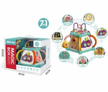 Masute cu activitatii - Centru de activitatii bebe 7 in 1 Cub educativ muzical 7 in 1