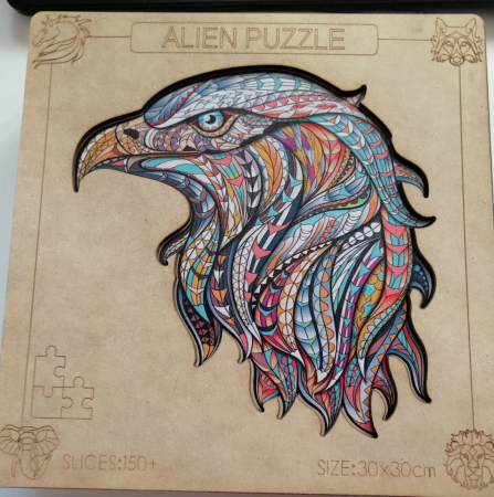 Jocuri creative (3 ani +) - Puzzle 3D Incastru Jigsaw Animale Vultur, Eefant,  Globul, Lupul, Taurul