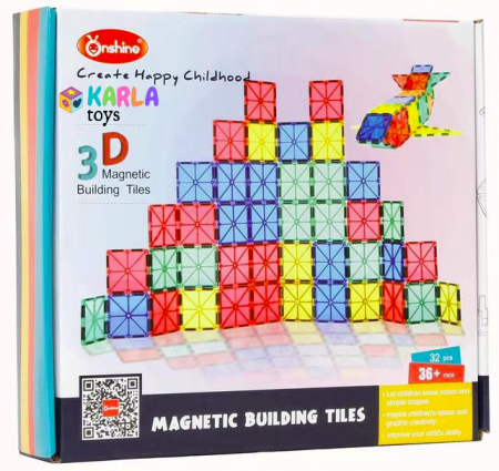 Joc Constructie 3D Magnetic Building Tiles Onshine [1]