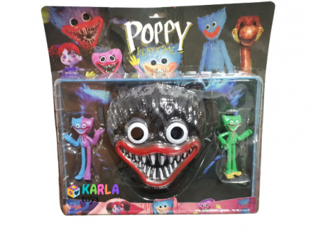 Figurine Desene Animate( 3 ani +) - Set masca Huggy Wuggy si 2 figurine