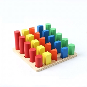 Table educative (3 ani +) - Joc lemn montessori forme geometrice - Joc Montessori Scara din lemn învățare lungime formă geometrică