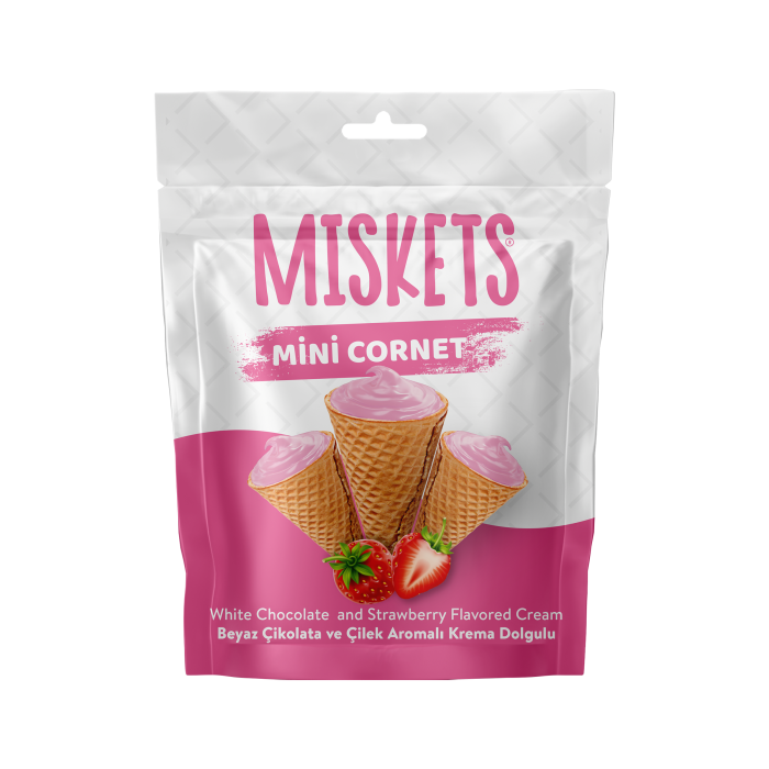 Cornet whitechoco strawberry 50g [1]