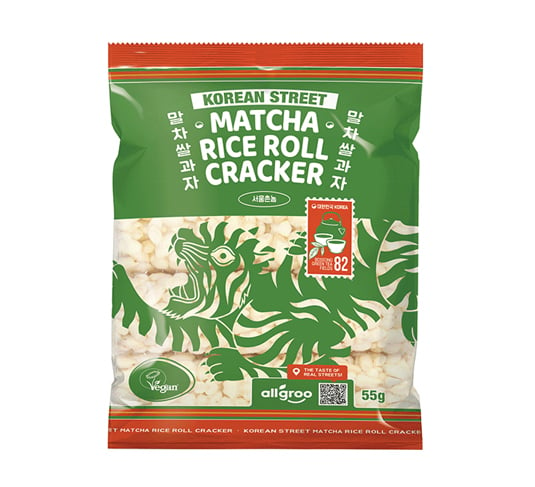 Rice Cracker Matcha 55g Allgroo [1]
