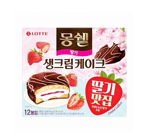 Moncher Pie Strawberry 384g Lotte [1]