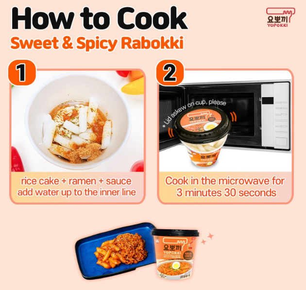 Yopokki Cup Ricecake&Ramen Spicy&Sweet 145g YP [6]