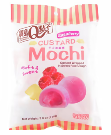 Snack & Drink - Custard Mochi Raspberry 110g