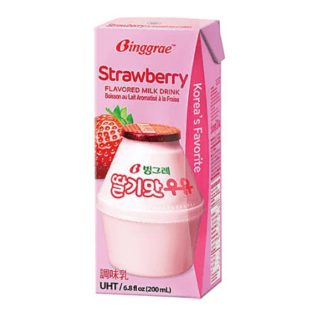 Fruit Juice/Soda/Soy Drinks - Lapte de strawberry 200ml Binggre