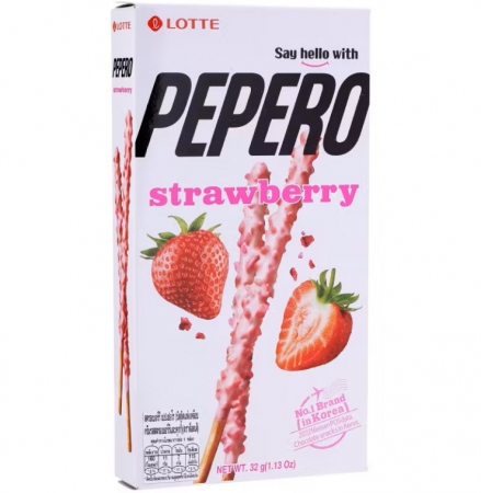 Snack & Drink - Pepero strawberry 32g Lotte