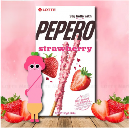 Pepero strawberry 32g Lotte [2]