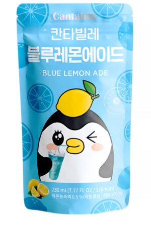 Fruit Juice/Soda/Soy Drinks - Pouch blue lemonade 230ml Cantabile