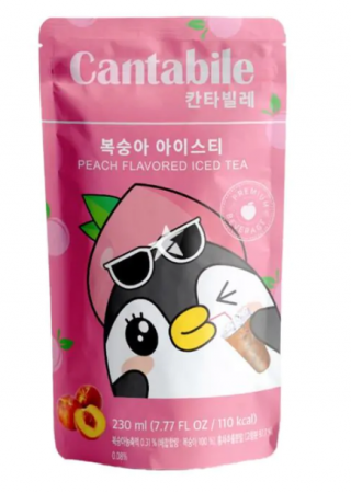 Drink - Pouch peach 230ml Cantabile