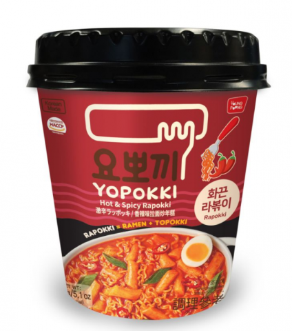 Fresh food - Yopokki Cup Ricecake&Ramen Hot Spicy 145g YP